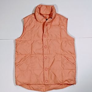 Lands End Puffer Vest Bubble Gum Pink Size Small 7-8